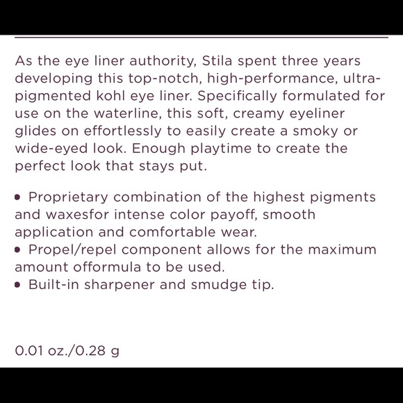 STILA SMUDGE KAJAL EYELINER BUNDLE OF 3 FULL SIZE - Picture 4 of 4